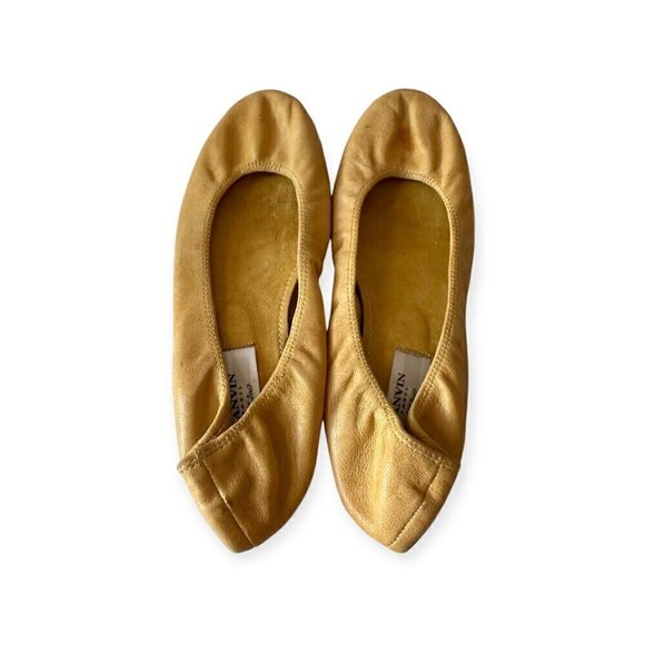 Lanvin signature ballet flats in Yellow Leather,  Size 38.5 EU, With box - Picture 5 of 13